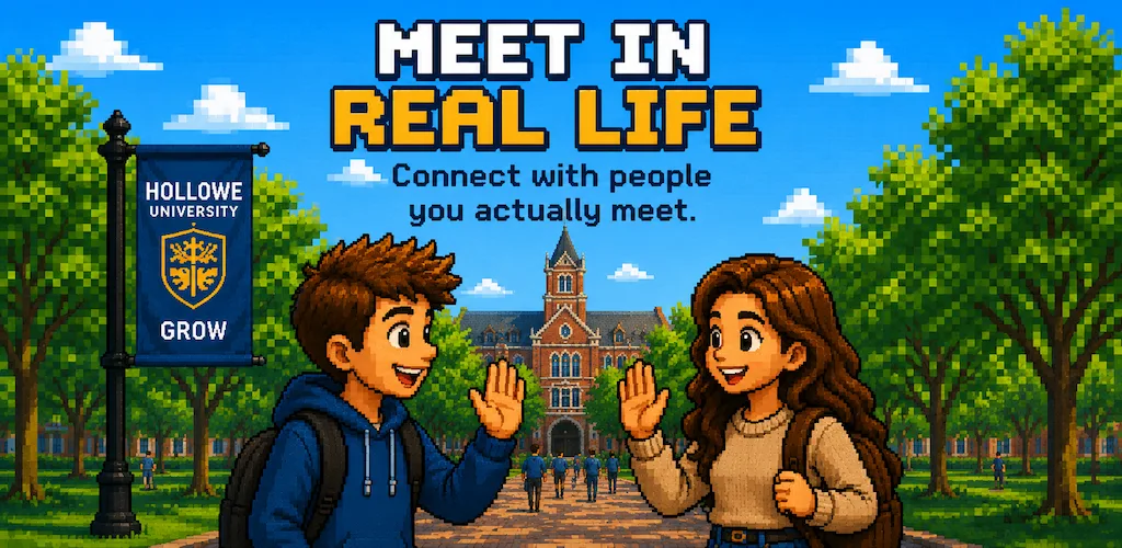 Meet in real life — connect with people you actually meet, face to face.